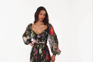 Vestido de festa floral