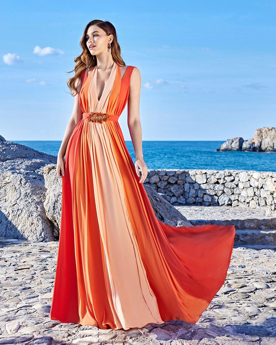 Vestido laranja para convidadas de casamento