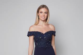 Vestido azul para casamento