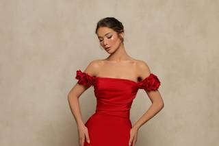 Vestido vermelho de festa