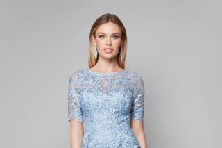 Vestido azul para casamento