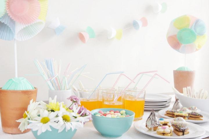 chá de revelação e fraldas juntos decoração comes e bebes