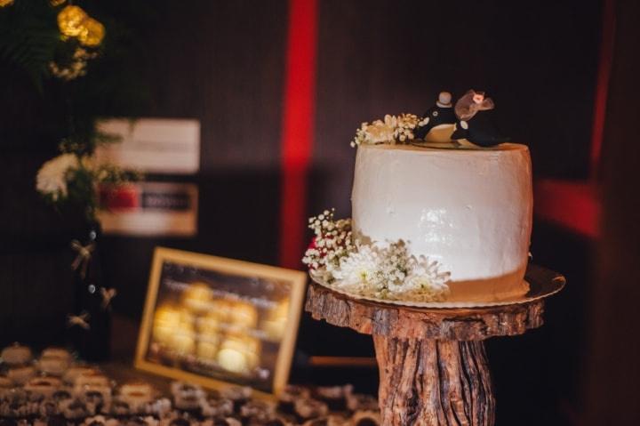 Bolo decorado de casamento