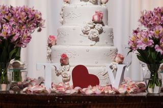 Bolo decorado de casamento