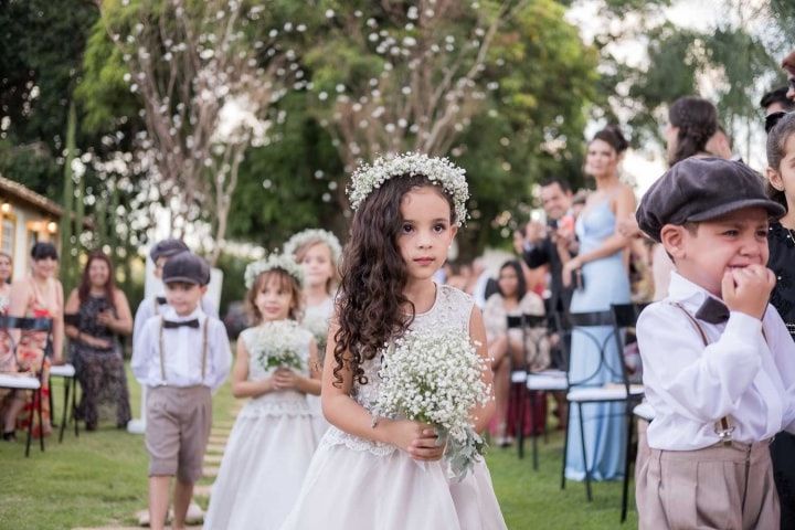 Vestido de daminha casamento de sale dia