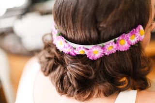 Penteado curto de casamento