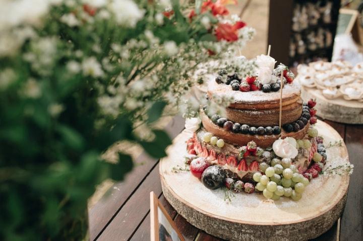 Bolo decorado de casamento