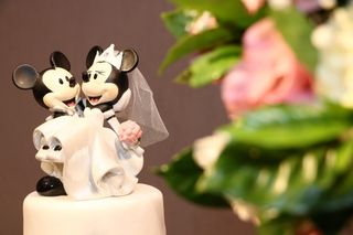 Topo de bolo de casamento da Disney