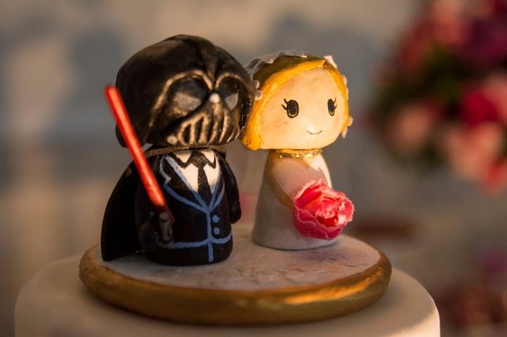 Cake topper de casamento original