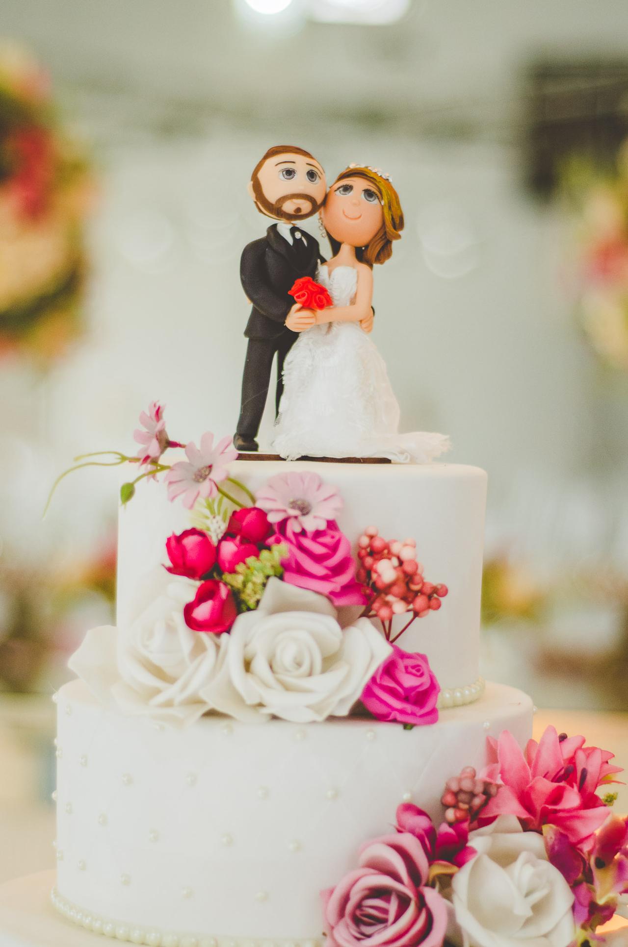 Noivinhos para o topo do bolo de casamento