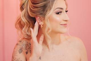 Penteado de novia com cabelo longo