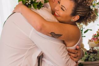 Penteado curto de casamento