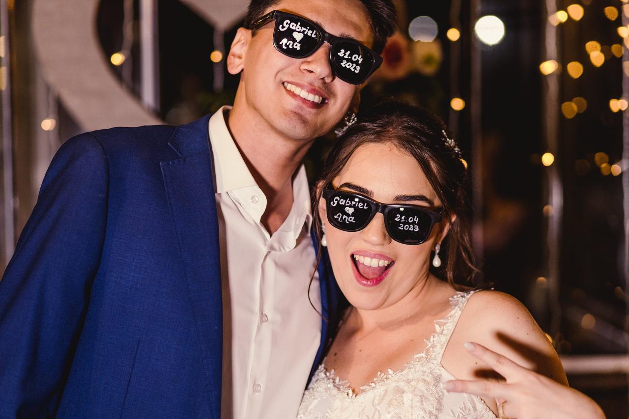 óculos escuros personalizados festa de casamento