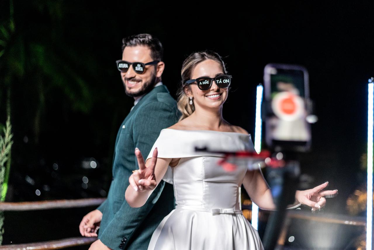 óculos escuros personalizados festa de casamento