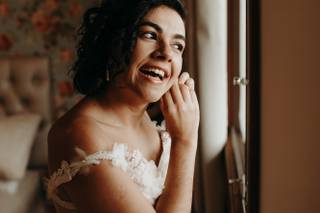 Penteado curto de casamento