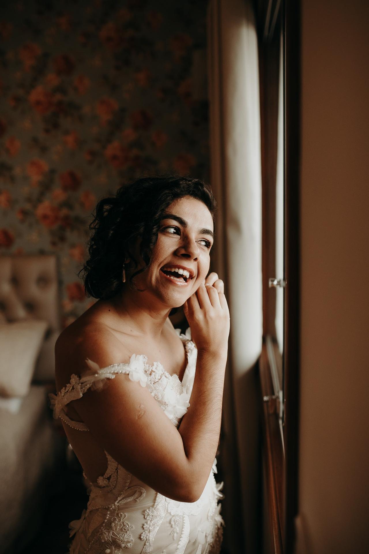 Penteado curto de casamento