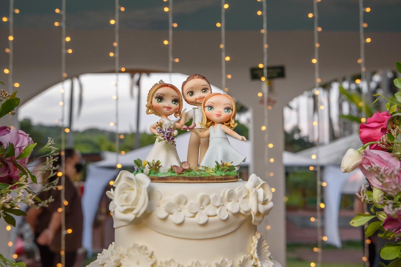 Noivinhos para o topo do bolo de casamento