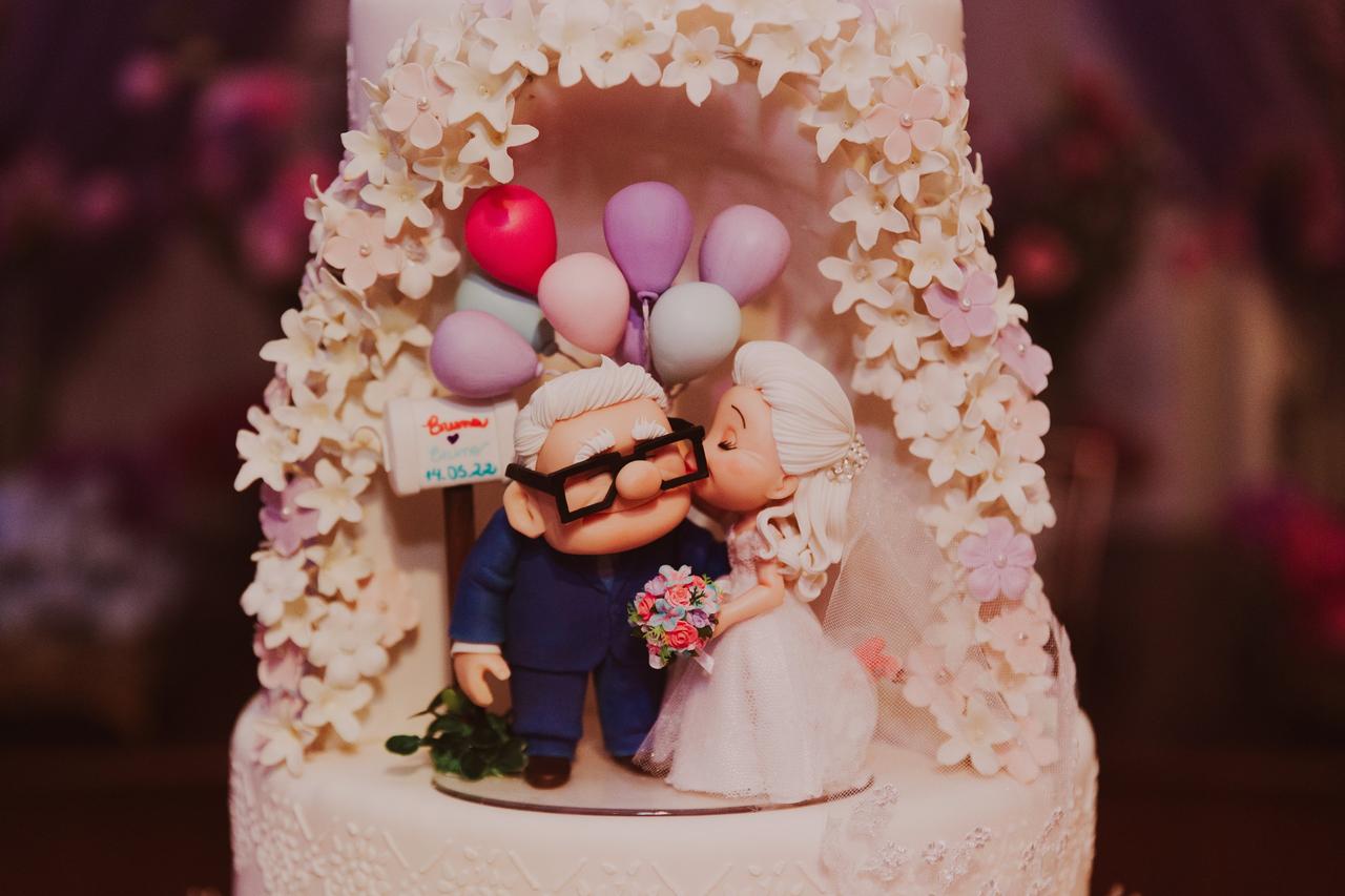 Cake topper de casamento original