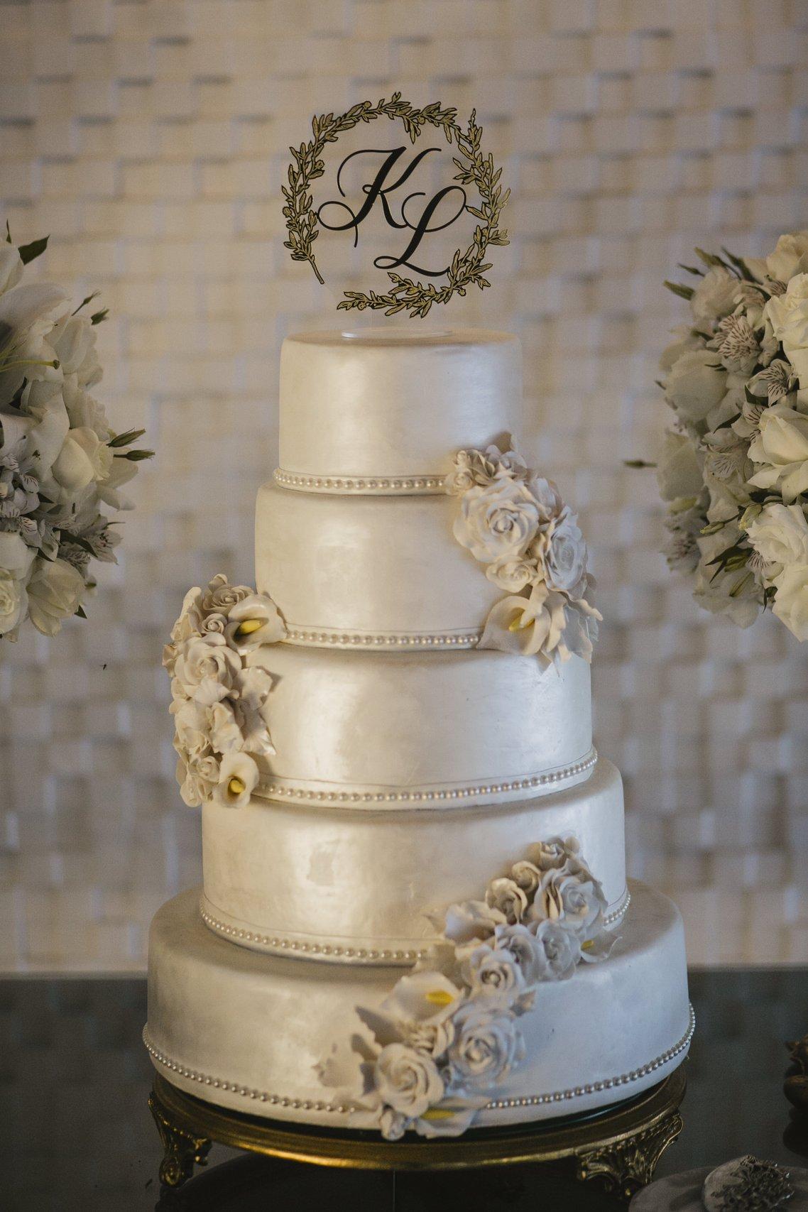 Bolo decorado de casamento