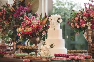 Bolo decorado de casamento