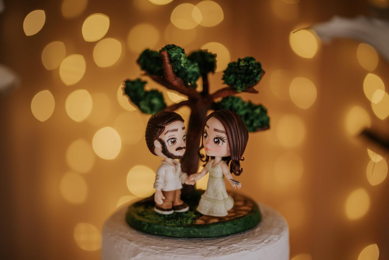 Cake topper de casamento original