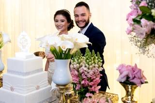 Bolo de casamento quadrado