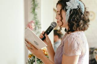 Penteado curto de casamento