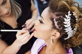 Penteado curto de casamento