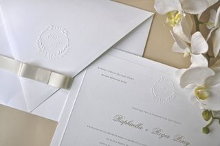 Modelo de envelope para convite de casamento