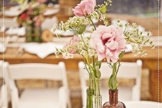 Enfeite de mesa para casamento rústico