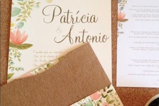 Modelo de envelope para convite de casamento