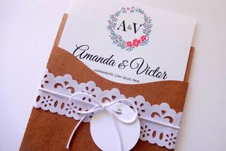 Modelo de envelope para convite de casamento