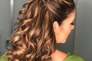 penteado madrinha casamento cabelo semipreso com ondas