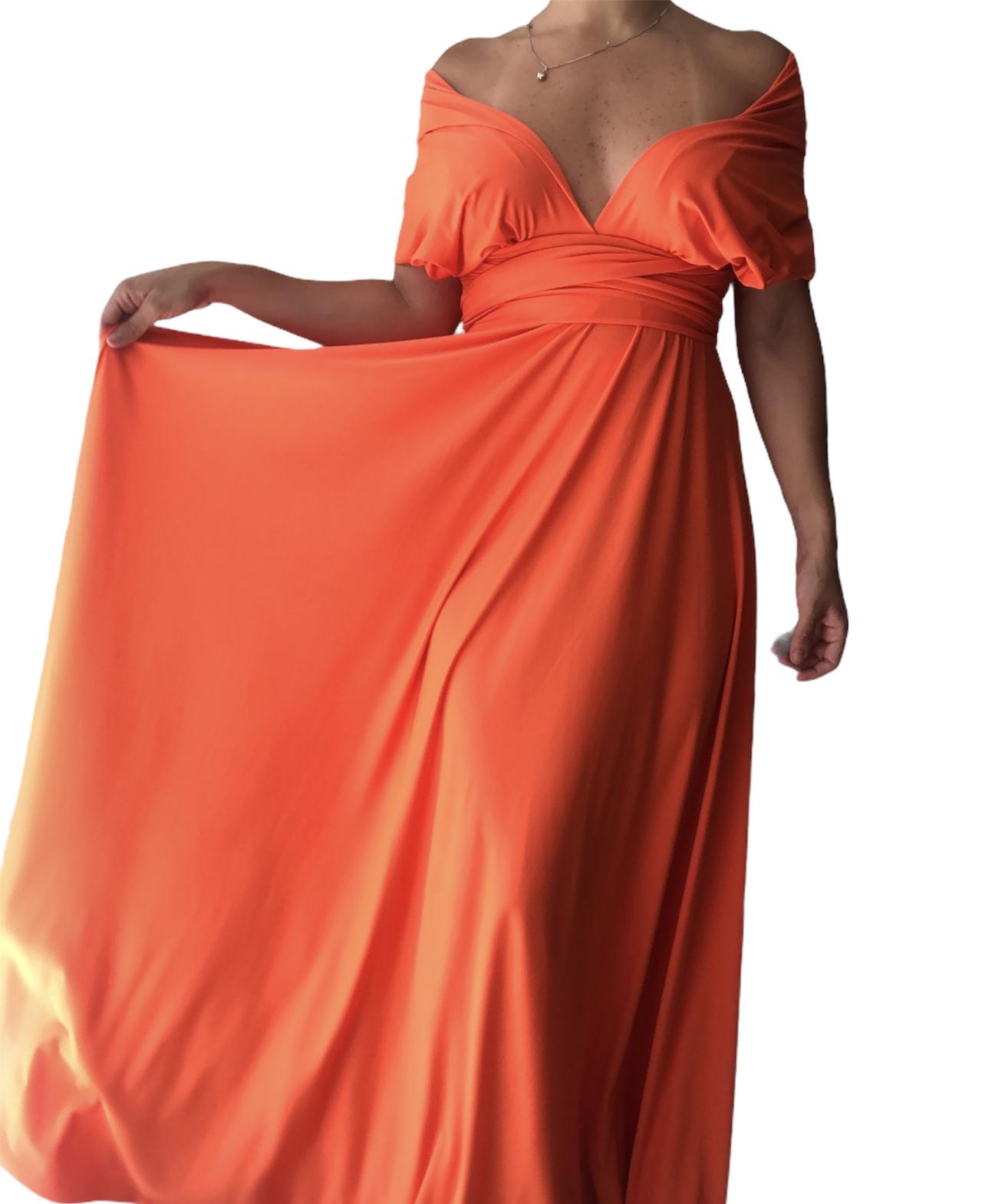 Vestido laranja para convidadas de casamento