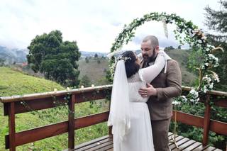 Penteado curto de casamento