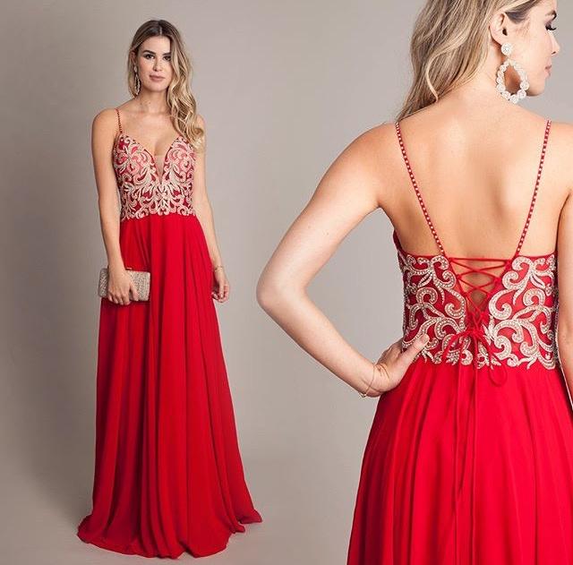 Vestido vermelho de festa