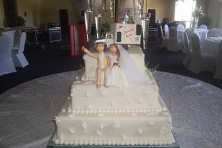 Bolo de casamento quadrado