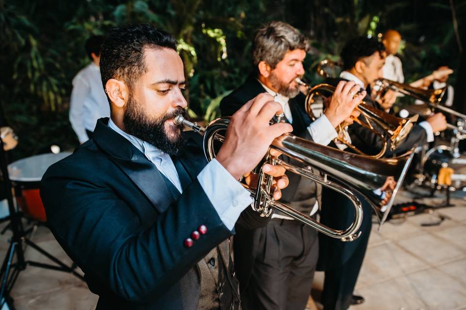 trompetistas em casamento