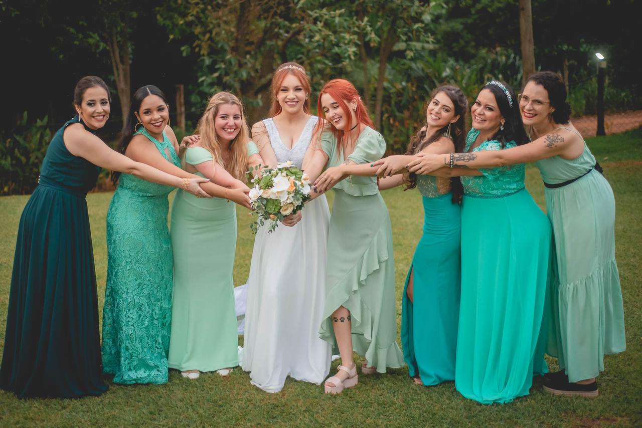 acessórios para vestido verde menta