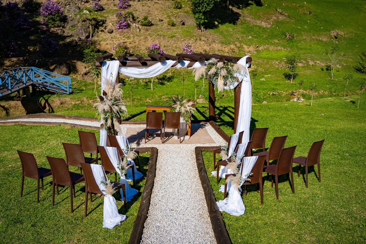 casamento country altar