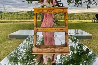 casamento country altar