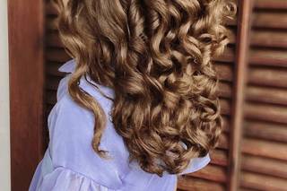 Noiva penteado cabelo cacheado