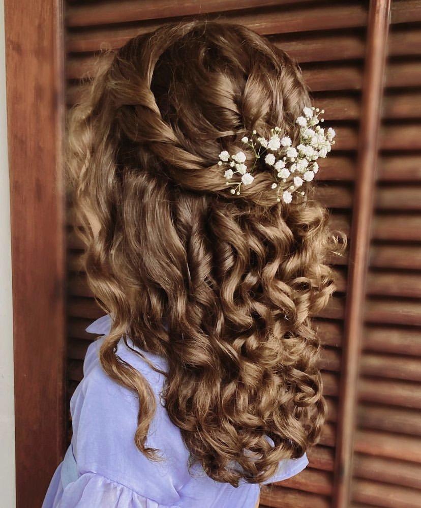 Noiva penteado cabelo cacheado