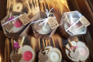 casamento country lembrancinhas rústicas com velas