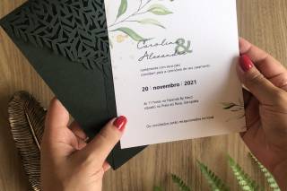 Modelo de envelope para convite de casamento