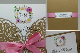 Modelo de envelope para convite de casamento