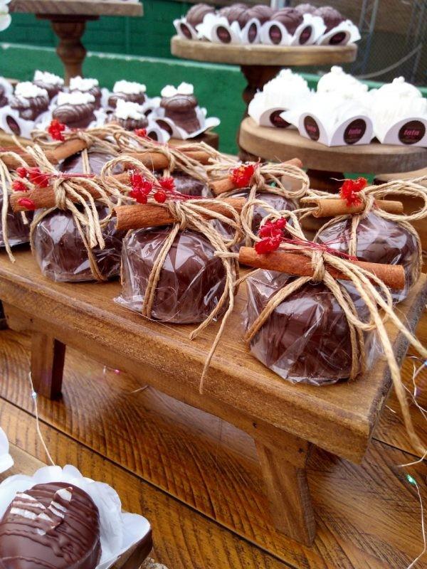 lembrancinha de casamento outono chocolate
