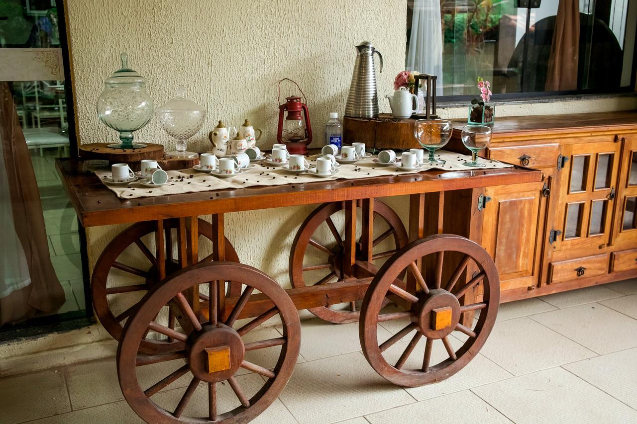 Decoração da mesa de café