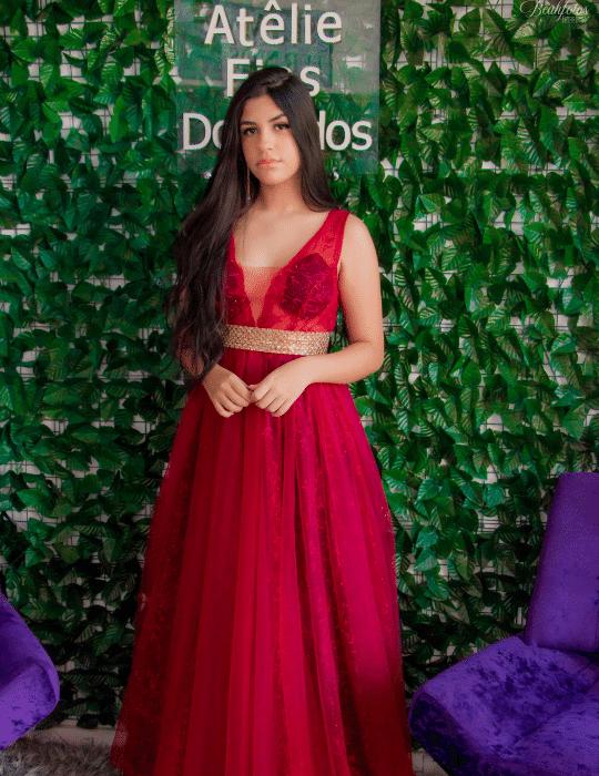 Vestido vermelho de festa