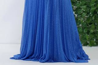 Vestido azul para casamento